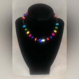 - Handmade mushroom beaded choker necklace